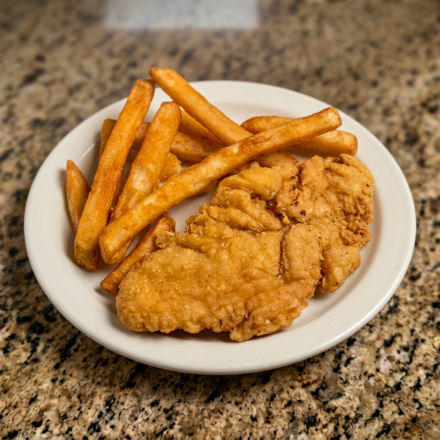 CHIX TENDERS W/Fries.